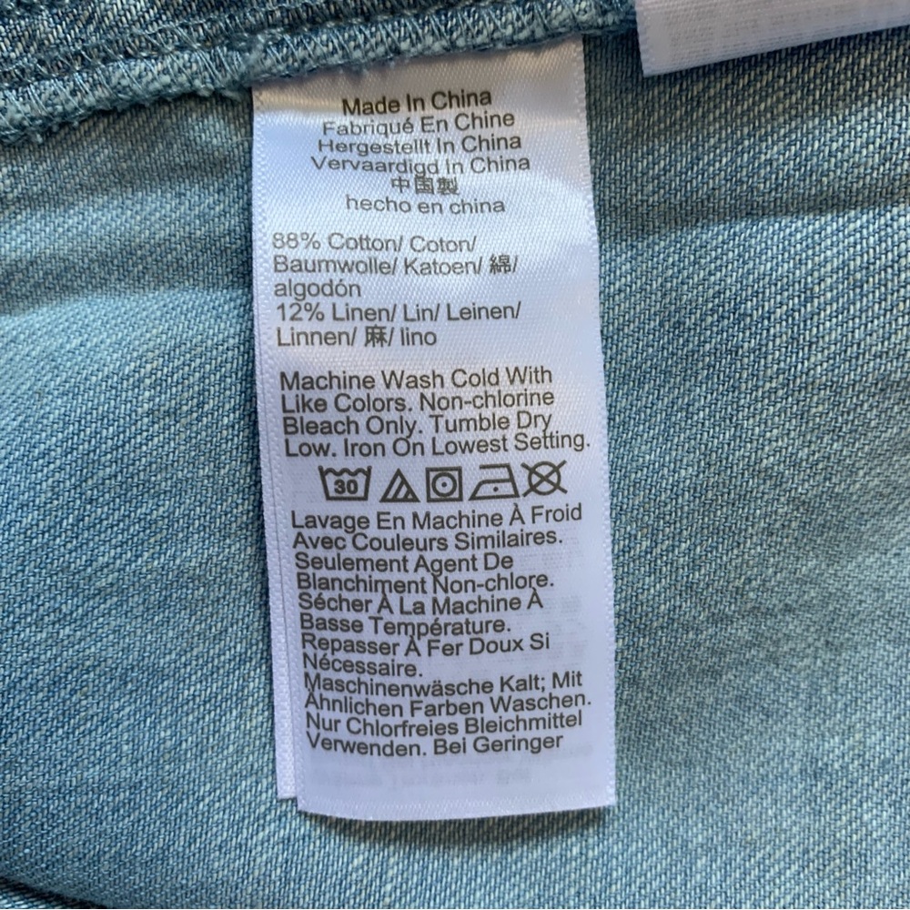 Madewell Denim Tunic Dress in Kelleyville Wash Size Medium NWT Blue Jean Dress - Picture 12 of 17